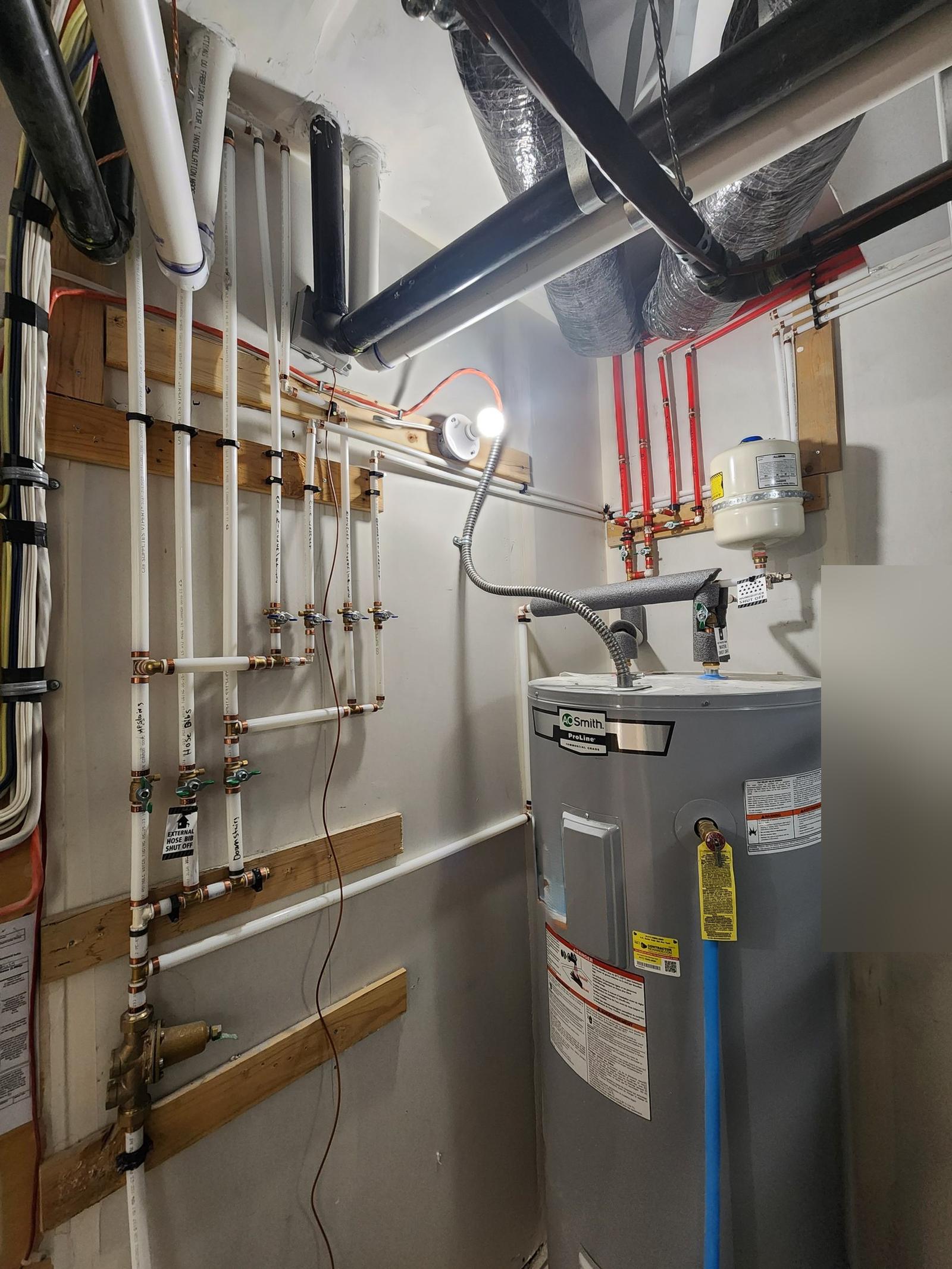 Calgary water heater replacement with new gas and water connections